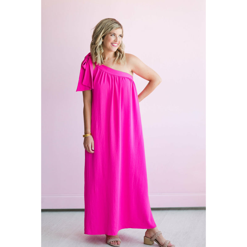 Showstopper Dress-Hot Pink